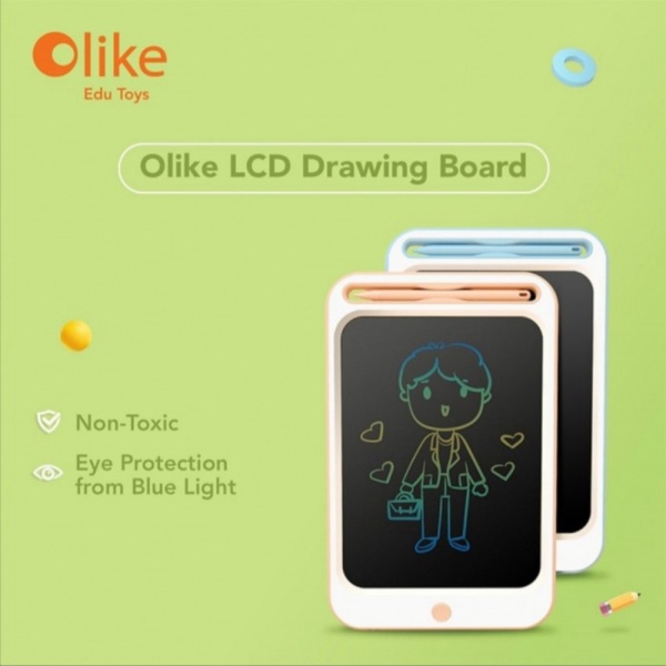 Unik Olike Tablet Drawing Original Olike Indonesia - Baby Pink 10 Inch Berkualitas
