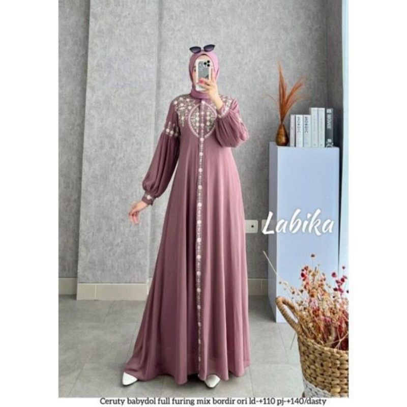 DRESS MUSLIM, Fashion Muslim, baju wanita, dress ,Diandra Dress, Labika Dress