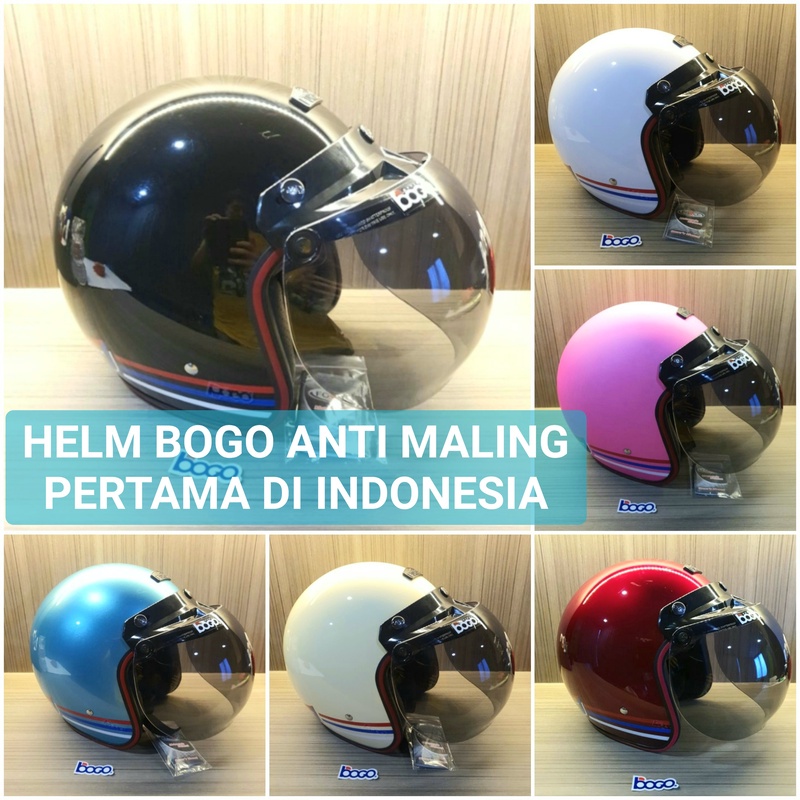 FORCE Helm Helem Hlem Helmet Retro Clasic Premium Original Cewek Wanita Perempuan Remaja Dewasa Anti