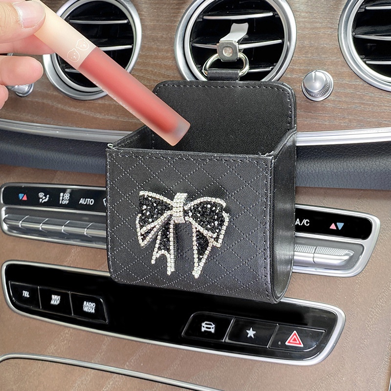 1pcs Car air outlet storage bag car interior decoration supplies storage storage box mobile phone storage bag car hanging bag for car