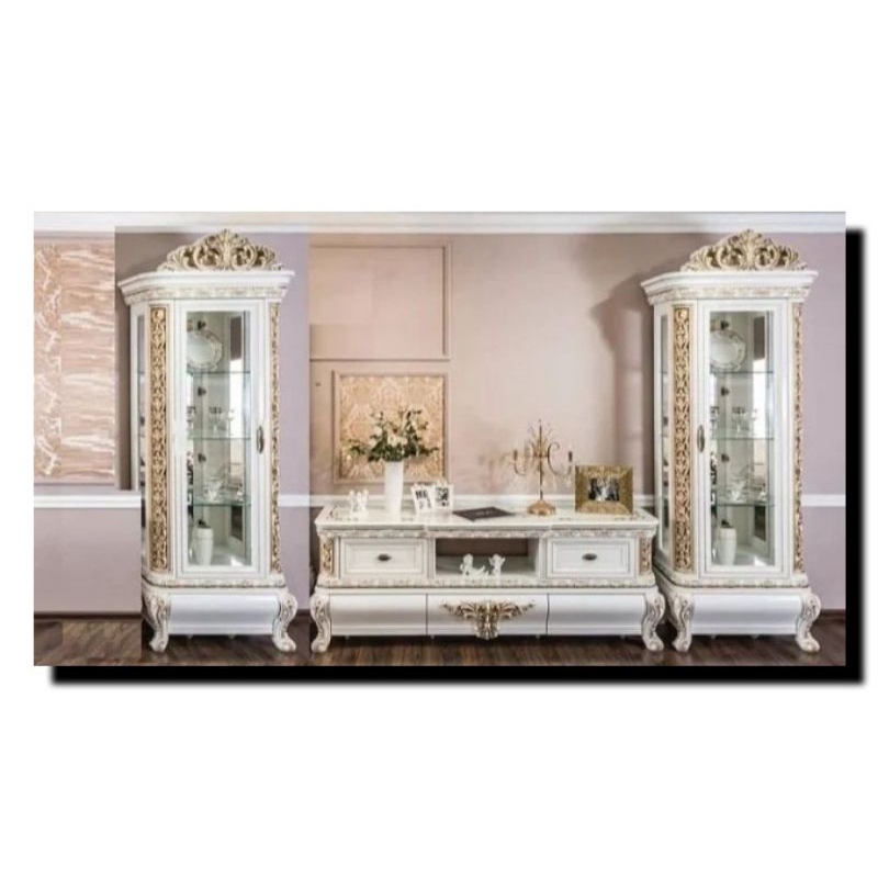 MEJA TV BIFET TV BIFET HIAS BIFET KACA BIFET KAYU JATI ASLI UKIRAN JEPARA