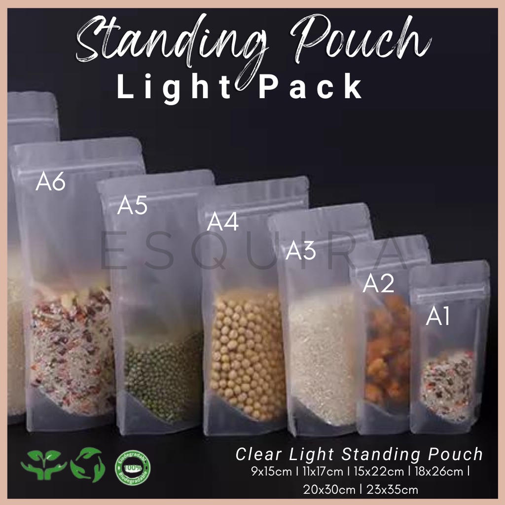 Light Pack Standing Pouch / Standing Pouch Ziplock / Pouch Serbaguna / 10 Pcs