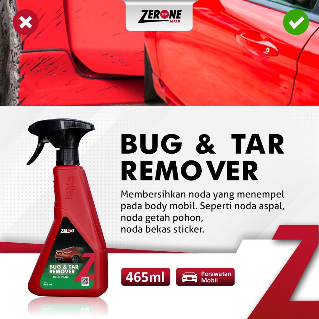 Bug & Tar Remover Zerone Japan Cairan Penghilang Noda Aspal Stiker