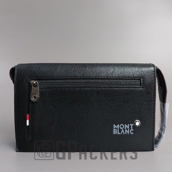 Clutch Pria Dompet Jinjing Pria Mont Dompet Genggam Clutch Handbag Kulit Black 536