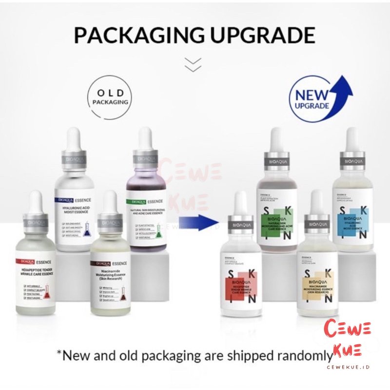 (CEWEKUE) BIOAQUA ESSENCE SERUM  / SERUM 30 ML / ACNE SERUM /WRINKLE SERUM / NIACINAMIDE SERUM / HYA