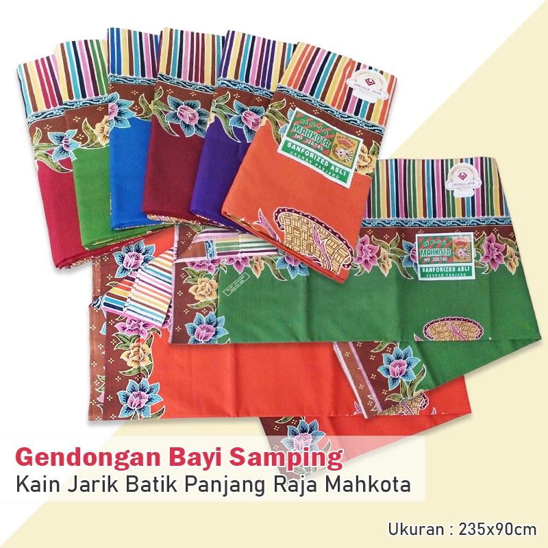 Jarik Gendong Bayi Unggul Jaya Raja Mahkota Corak Bunga - Kain Jarik Batik Panjang 235×90cm