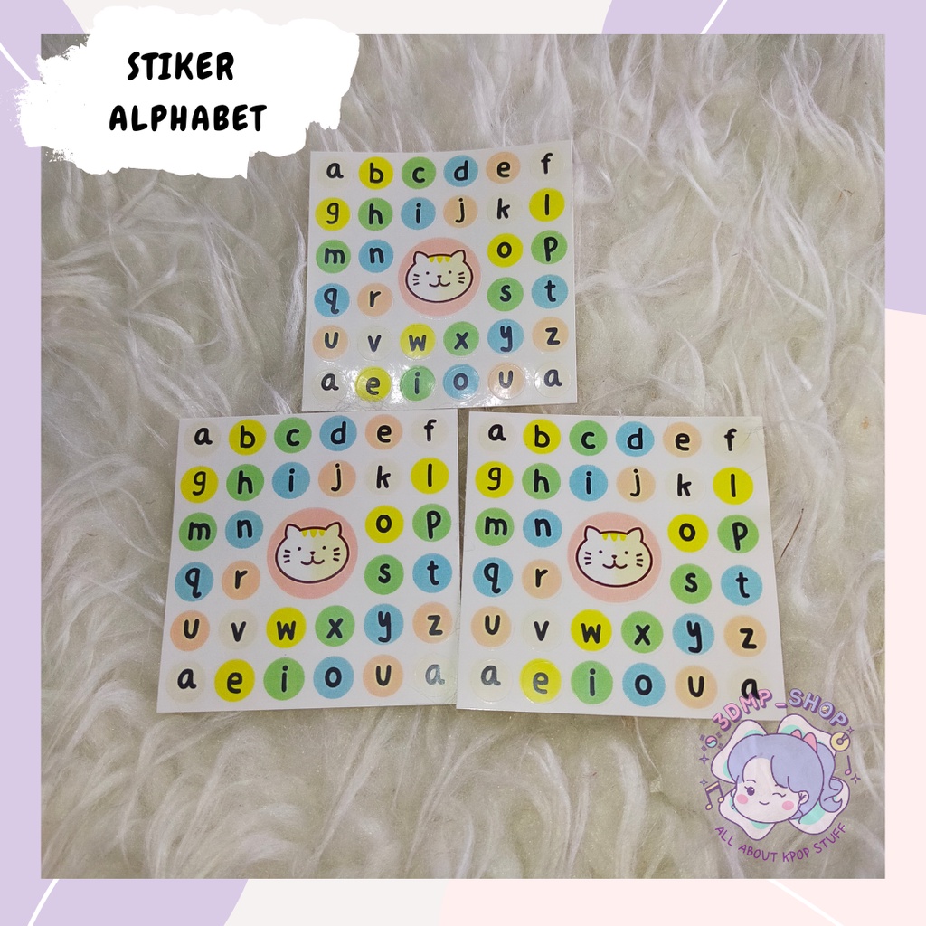 [SATUAN] STIKER ALPHABET HURUF ABJAD ALPABET