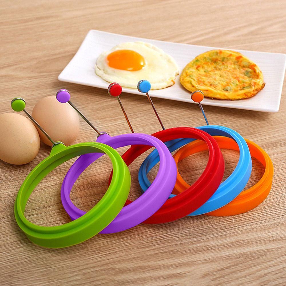 Solighter Telur Goreng Pancake Ring Omelet Dapur Gadget Alat Baking Cetakan Telur Goreng