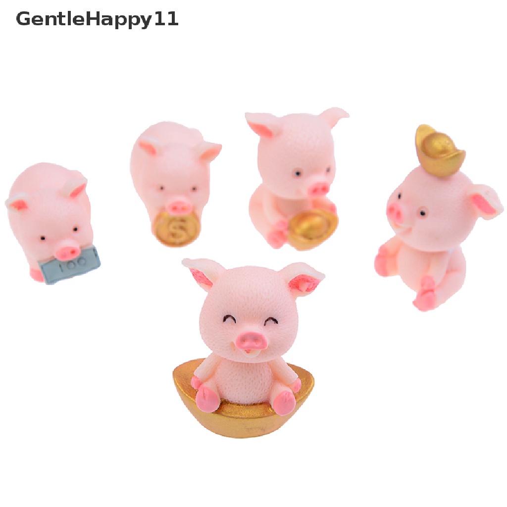 Gentlehappy 5pcs/set Babi Lucu Miniatur Hewan Hiasan Taman Diy Fairy Garden Decoration id