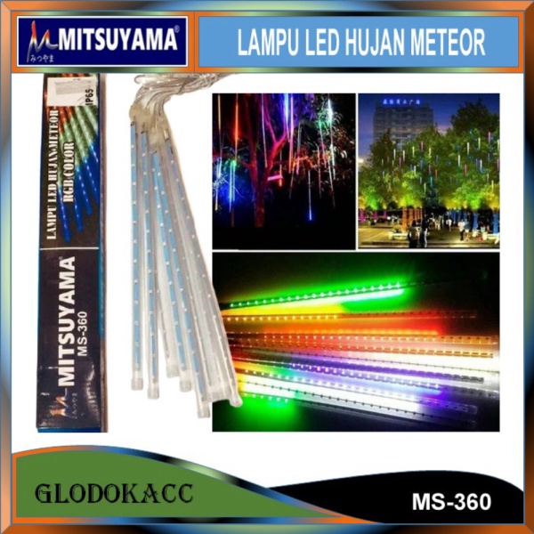 Unik Lampu LED Hujan Meteor RGB / Mitsuyama Lampu Taman / Lampu Hias 50cm Diskon