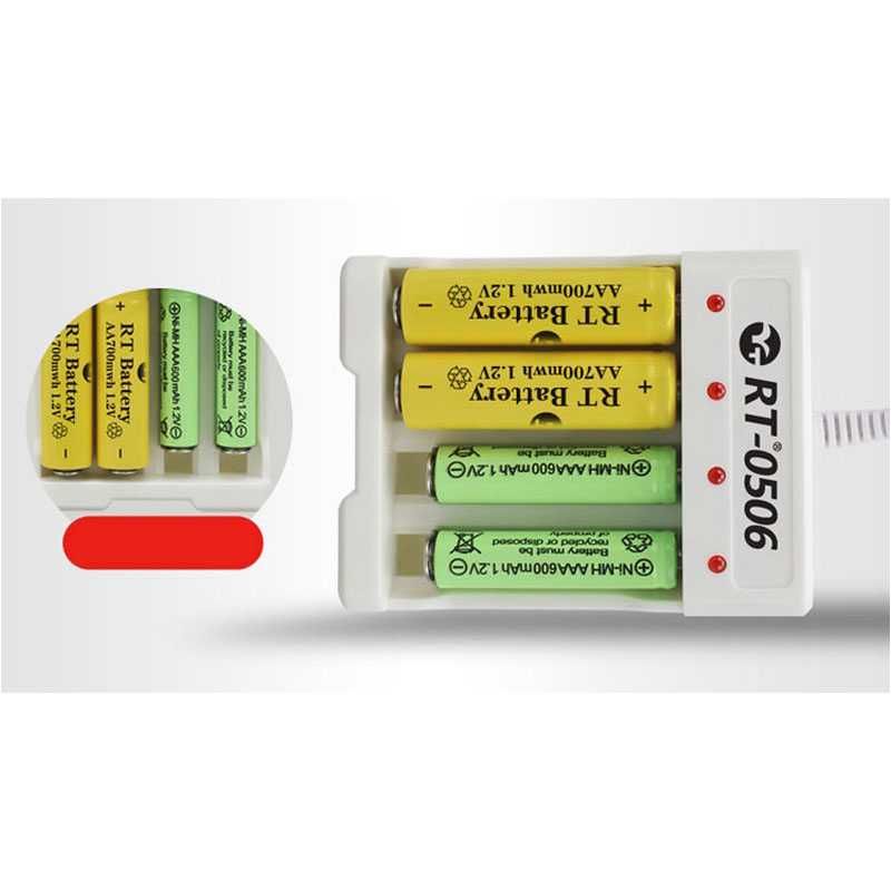HitTime Charger Baterai 4 Slots AA/AAA - RT-0506