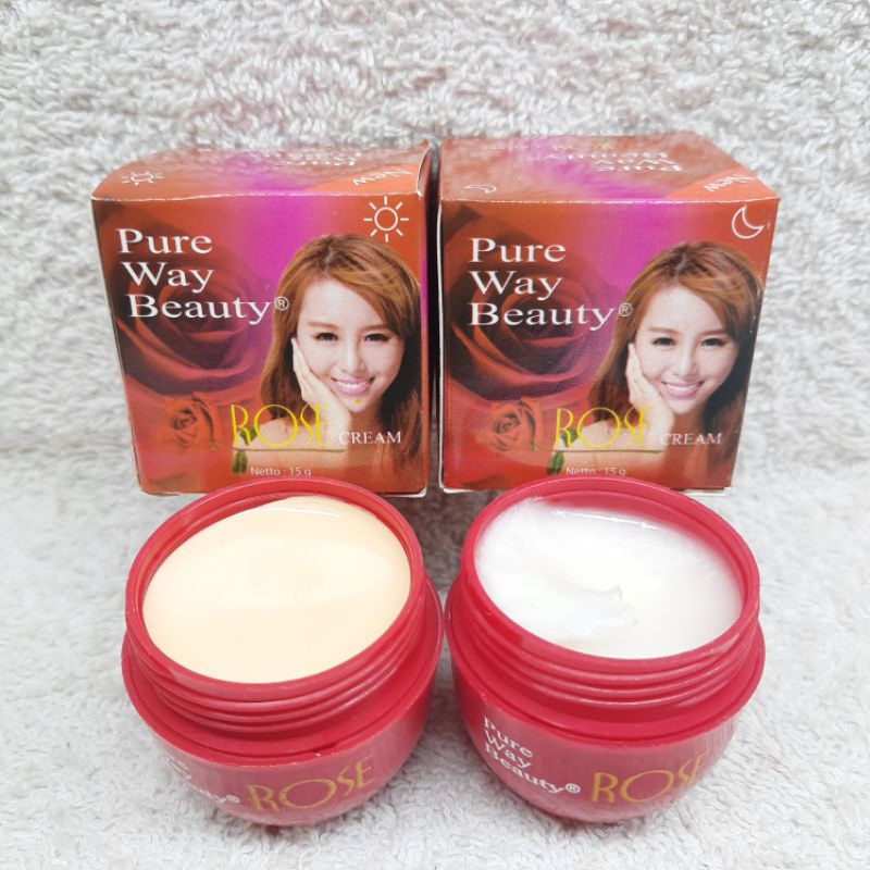 Krim Rose Pure Way Beauty Siang Dan Malam ORIGINAL BPOM / Cream Rose Siang Dan Malam