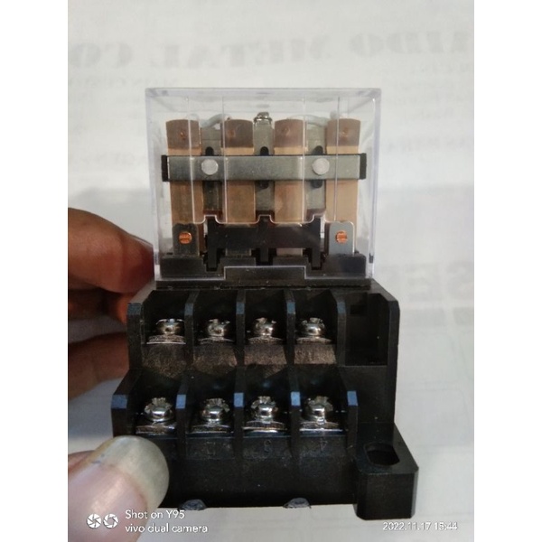 Relay DC 24V LY4N 14pin + Soket merek ZN jual per/5sett riley ly4n dc 24v