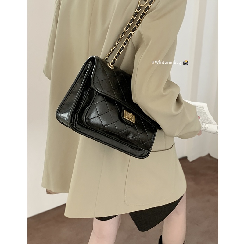 Suhao Xiaoxiang gaya Lingge chain bag wanita 2022 baru trendi fashion stray bag all-match ins kapasitas besar tote bag