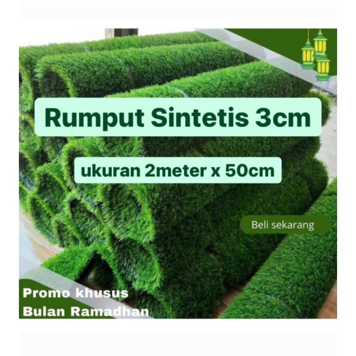 rumput sintetis swiss 3 cm 2 meter × 50 cm /rumput sintetis murah /rumput sintetis swiss /rumput sin