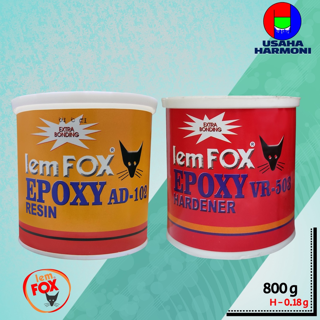 Lem Epoxy Fox | Ukuran : 1 Kg