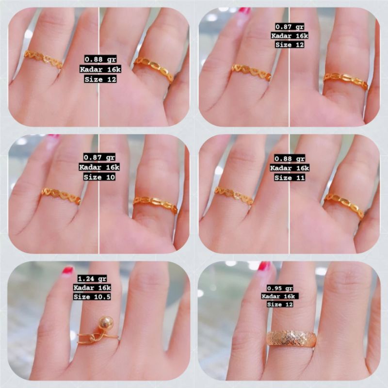 Cincin Emas Kadar 16k
