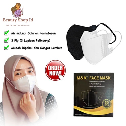 Beauty Jaya - PALING MURAH  Masker Duckbill 3 ply Dewasa Face Mask – Masker Kesehatan 1 Box isi 50 Pcs