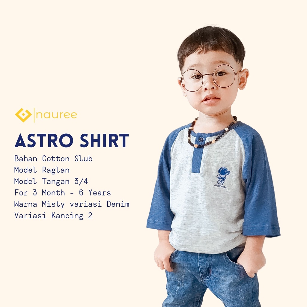 Nauree - Kaos Polo Anak Laki Astro Bahan Cotton Slub Murah