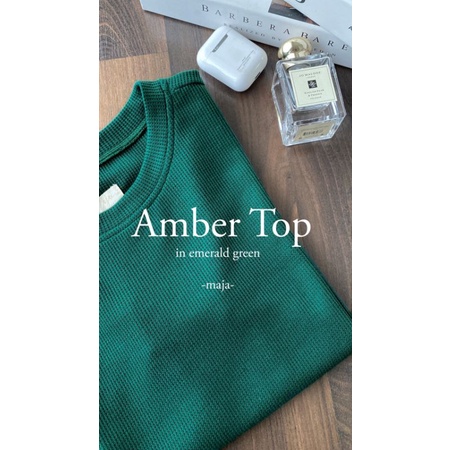 amber top lengan pendek