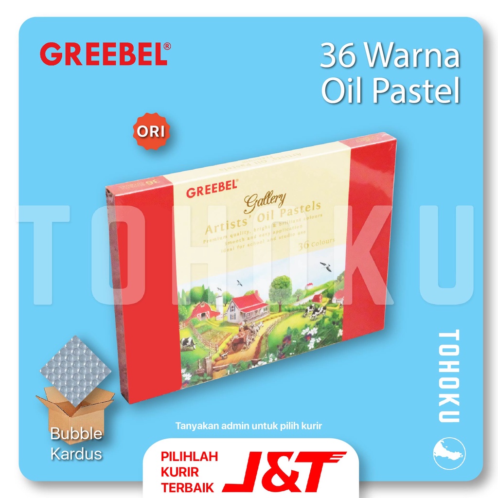

(Packing Aman) Gallery by Greebel 36 Warna Artist Oil Pastel Crayon