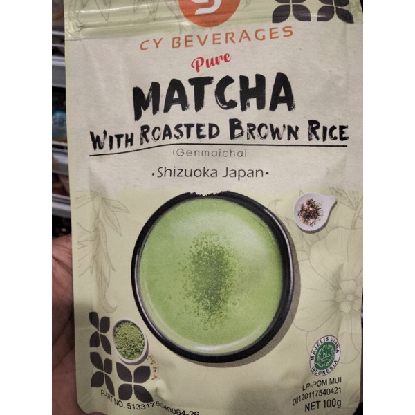 

Matcha dengan beras merah panggang
