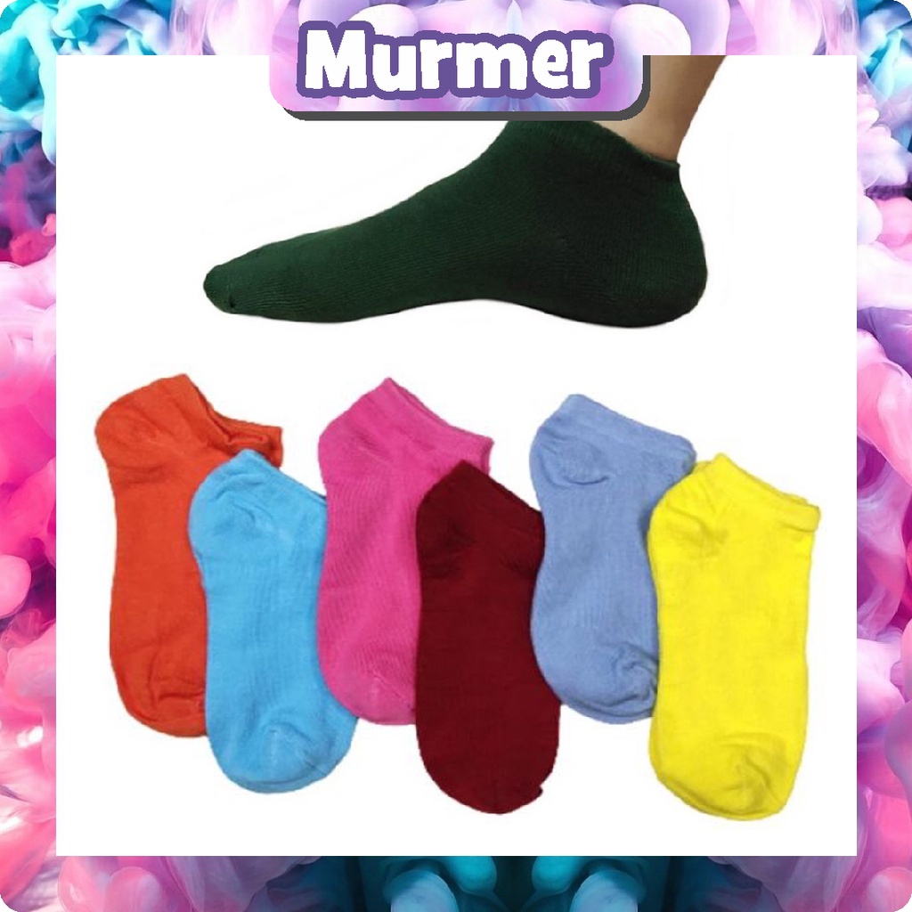 MurmerOfficial KAOS KAKI MATA KAKI WARNA/Kaos kaki polos pendek R568