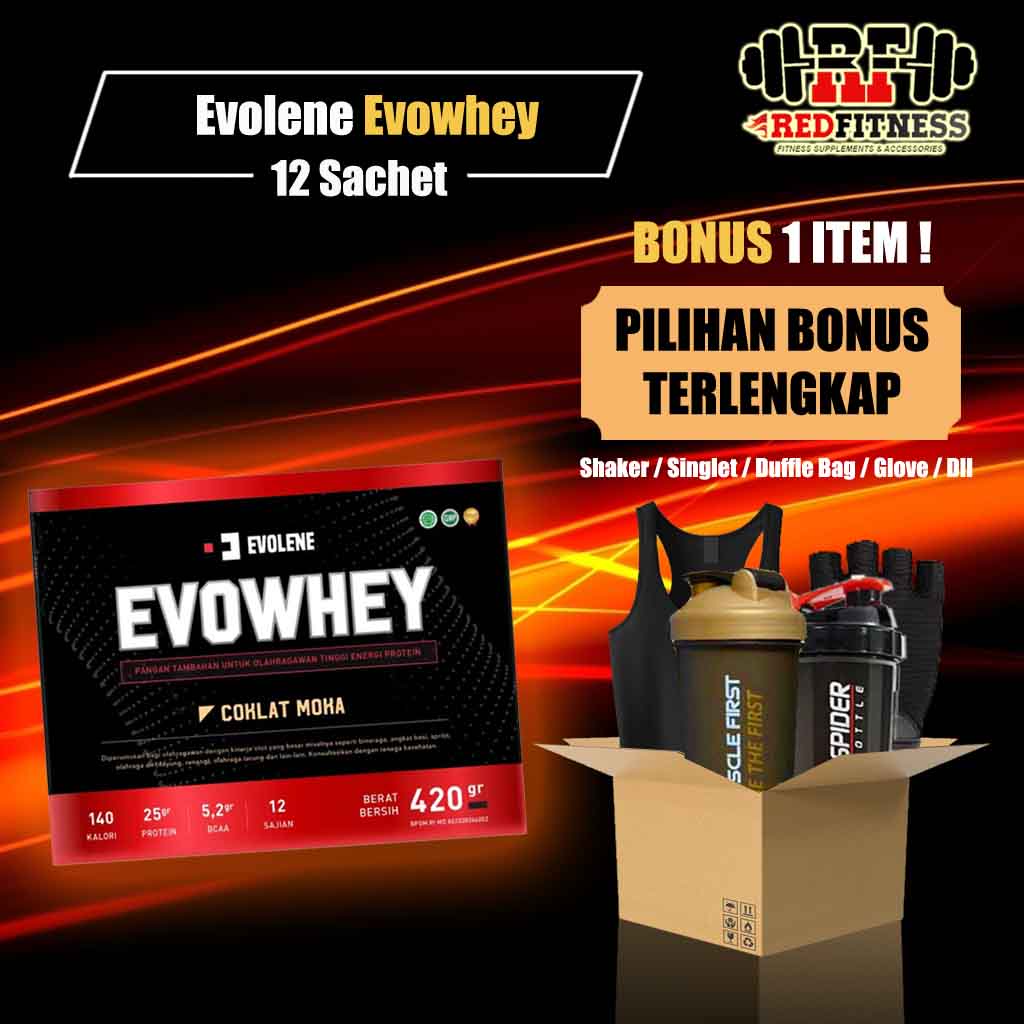 Evolene Evowhey 420gr (12 sachet) / Evolene Whey Protein 420 gr 1lb 1 lbs 1 lb gram