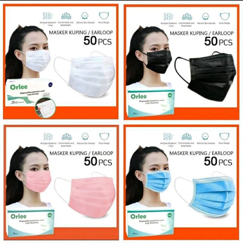 MASKER ORLEE 1 box isi 50pcs