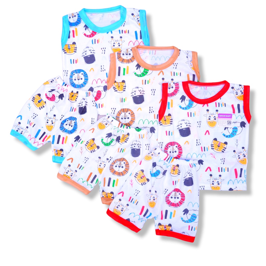 Set ISI 18Pcs Paket Baju Bayi 3-12 Bulan Motif