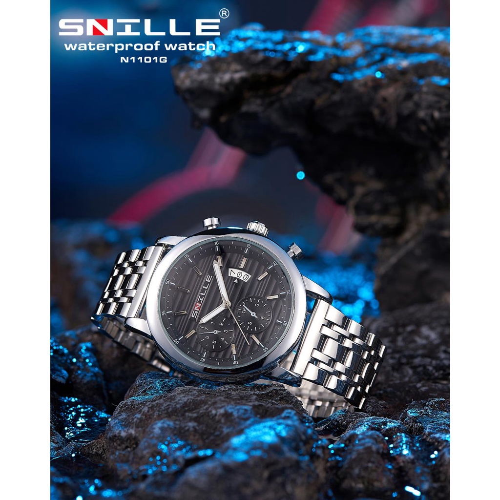 Snille Jam Tangan Rantai Pria Wanita Unisex Original Asli Anti Air Waterproof 1101