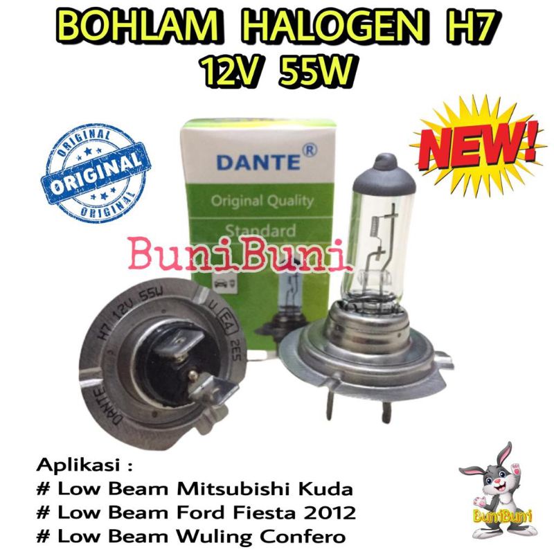 Bohlam Lampu Halogen H7 12V 55W Untuk Lampu Utama Mobil Kuda / Confero S / Fiesta / Captiva