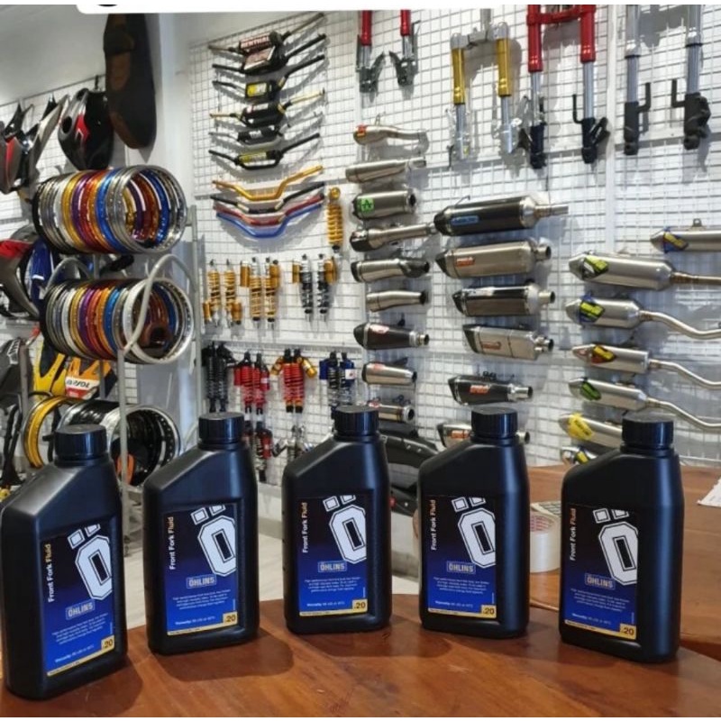 Oil Oli minyak sok shock shok depan Front fork fluid Ohlins 1liter