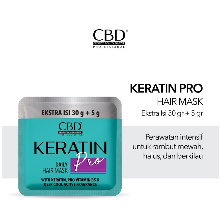 CBD Professional Keratin Pro Hair Mask 35GR / MASKER RAMBUT SACHET