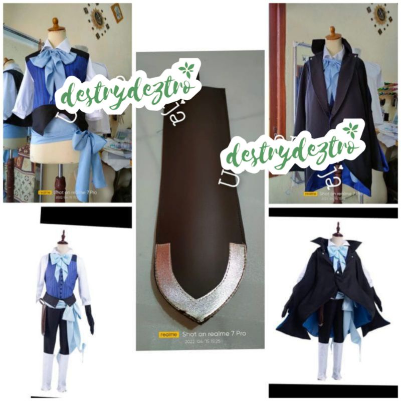 cosplay The case of study Vanitas costume (tidak termasuk celana dan acc kaki)
