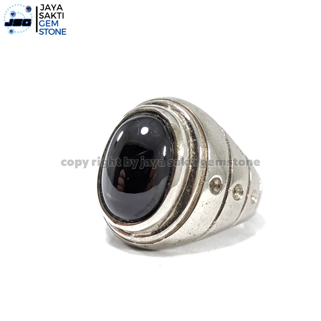Natural Batu Akik Black Safir Star Minimalis BSS01