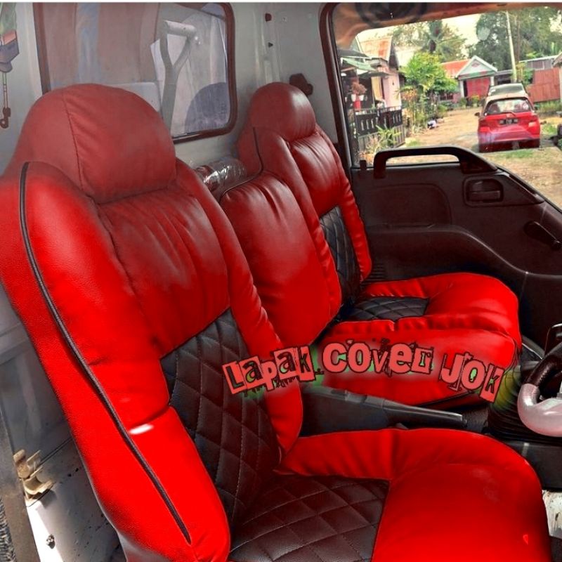 sarung jok mobil truk isuzu nkr 71 elf macan model sopa/bungkus jok elf macan/sarung jok mobil truk 