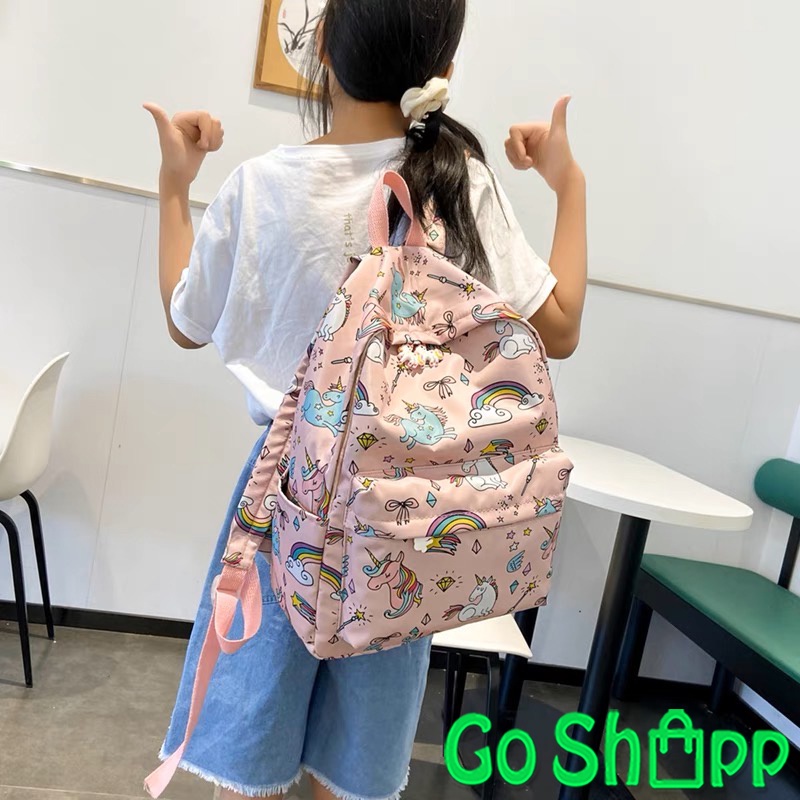 Tas Ransel Backpack Wanita Import Premium High Quality Karakter Unicorn Lucu Terbaru Kekinian - Tas Sekolah Anak Perempuan Fashion Korea BK24