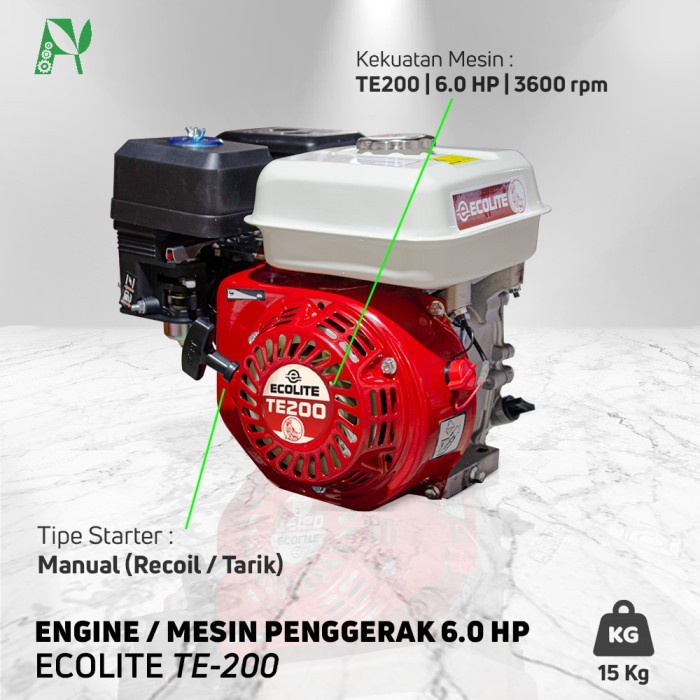 Jual Mesin Penggerak Bensin Gasoline Engine Motor Ecolite Te Hp Shopee Indonesia