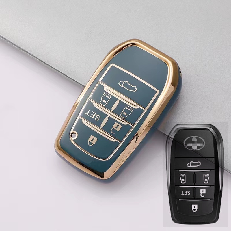 Casing Kunci Remote Mobil Keyless Untuk Toyota Alphard / Vellfire 2015-2022 Hilux Rogue &amp; Revo / New Innova / Fortuner RAV4