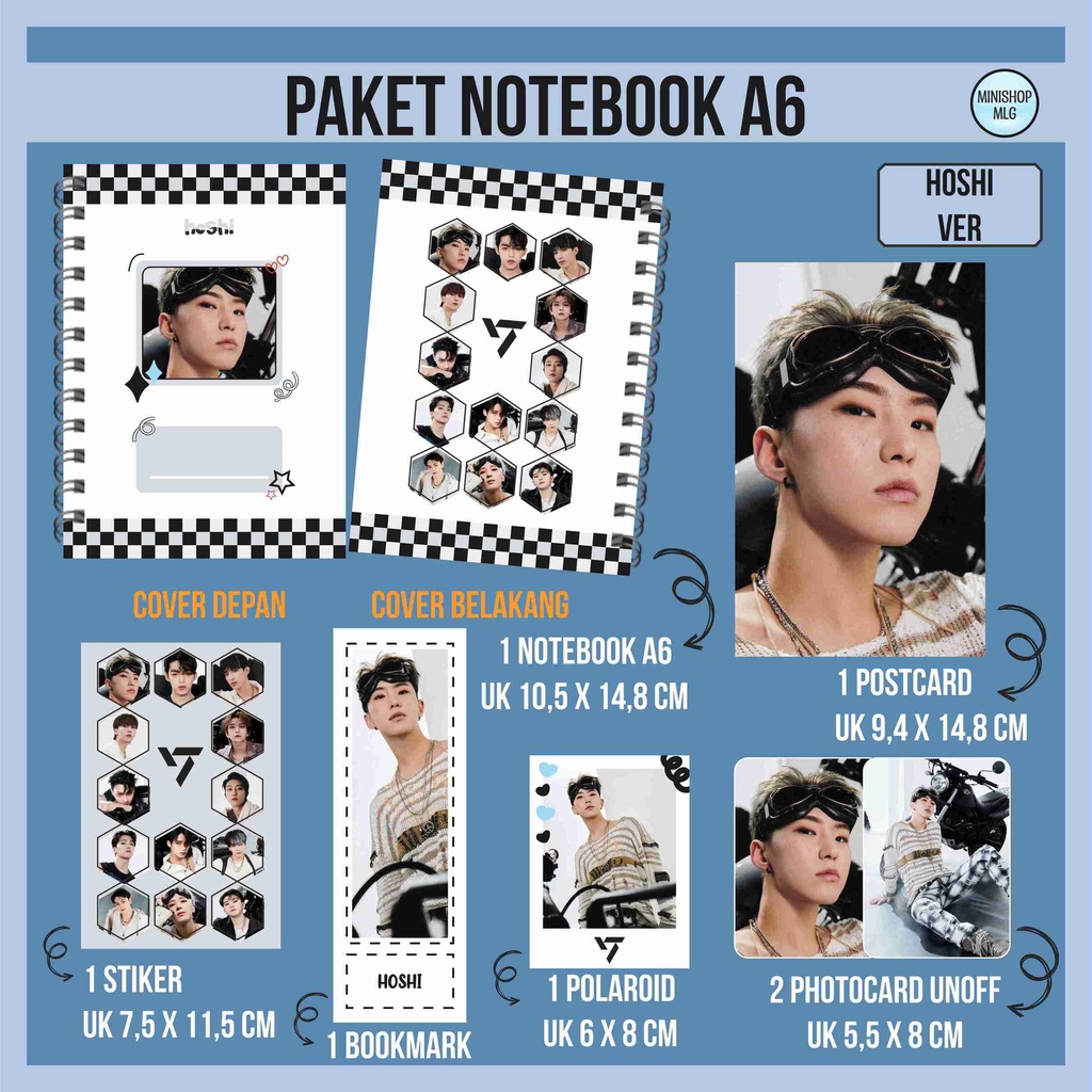 

PAKET HEMAT NOTEBOOK 9K SEVENTEEN - FACE THE SUN - BUKU CATATAN SEVENTEEN - NOTEBOOK A6