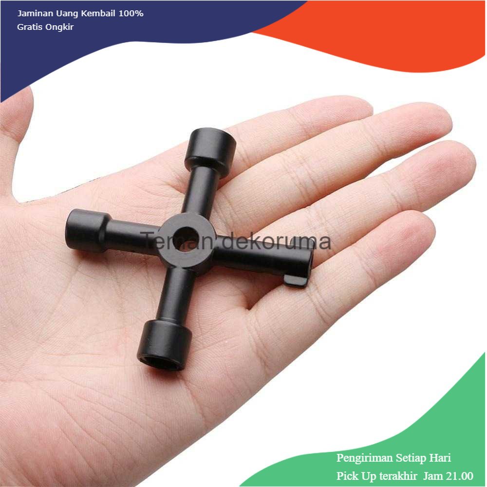 TD - PR2 DIHAKI Kunci Pas Multifungsi 4in1 Elevator Cross Triangle Key - LXX3116