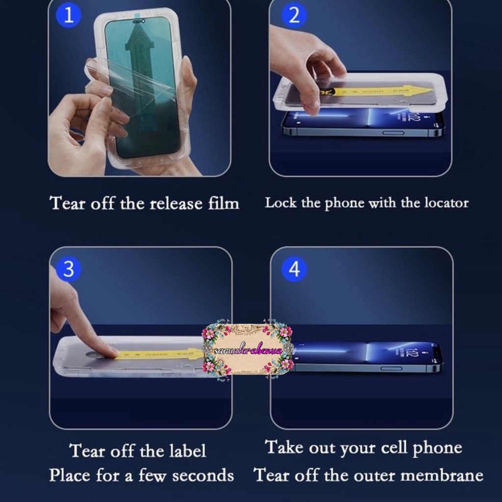 TEMPERED GLASS SUPERFIT IPHONE X XS XR MAX 11 12 PRO MAX SPY PRIVACY &amp; CLEAR BENING PEMASANGAN SANGAT GAMPANG CLEAR SPY SB4475