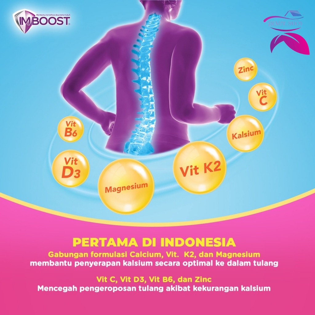 Imboost Bone Effervescent Suplemen Tulang Gigi Rasa Jeruk 8 Tablet