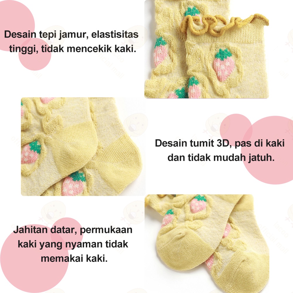 Lacoo Kaos kaki bayi anak ruffle Kaus kaki bayi anak rumbai