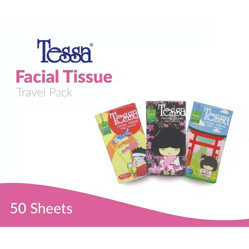 TESSA FACIAL TISSUE 50 sheets 2ply