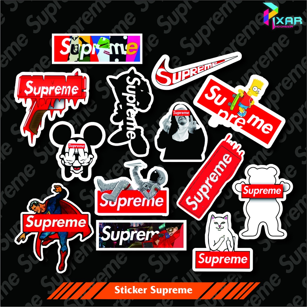 

STIKER TUMBLR AESTHETIC SUPREME UNTUK LAPTOP, STICKER CASE HP, BUKU, NOTEBOOK.