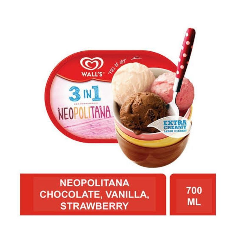 

Wall's Ice Cream Neopolitan Extra Creamy 700Ml