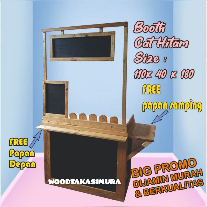 booth portable/booth portable lipat/meja lipat/event desk/gerobak lipat/booth portable kayu
