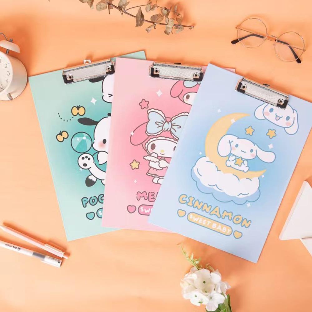 Mxbeauty Papan Jepit Tulisan Kantor Kuromi Menu Folder Siswa A4 Alas Tulisan Stationary Paper Organizer